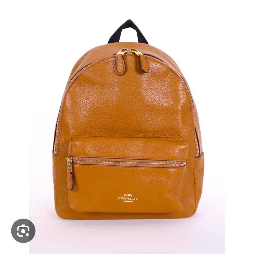 Coach Charlie pebbled leather backpack